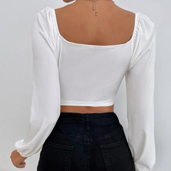 Lantern sleeve crop - Picture 2 of 7